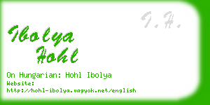 ibolya hohl business card